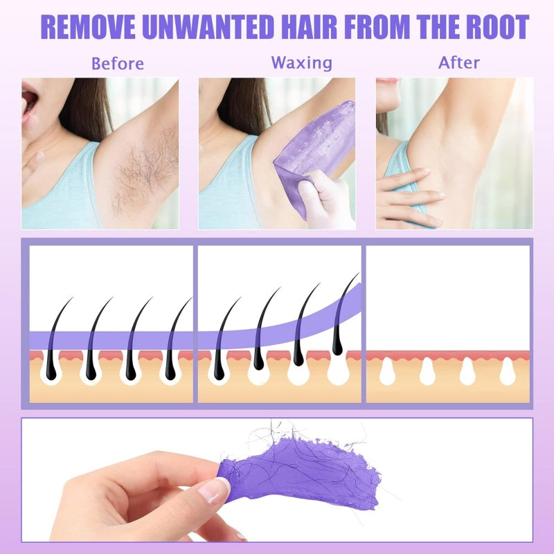 Waxing Kit Wax Heater Warmer Pot Machine Depilatory Wax Beans Body Hair Removal