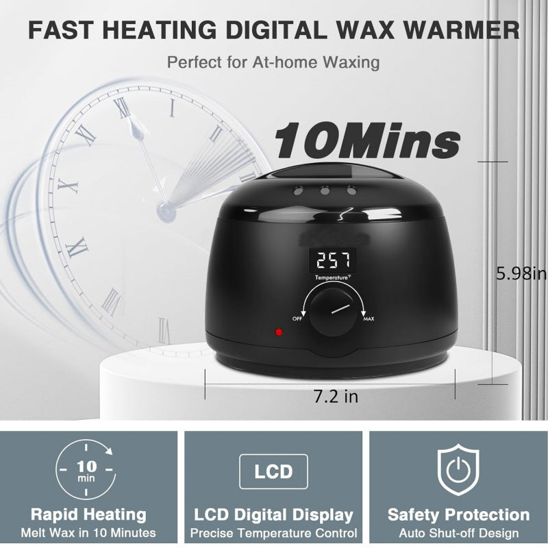 Waxing Kit Wax Heater Warmer Pot Machine Depilatory Wax Beans Body Hair Removal