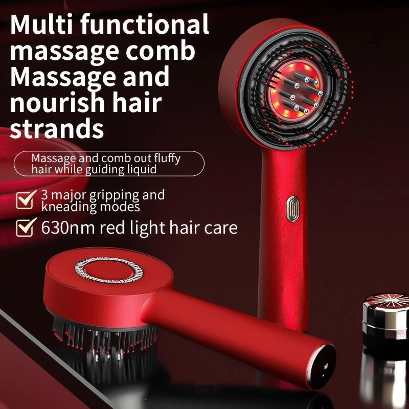 Electric Scalp Massage Comb Hair Growth Red Light Therapy Brush Head Massager UK
