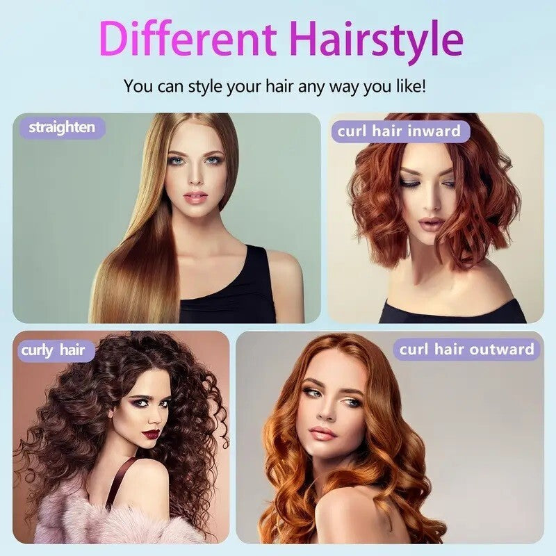 Portable Hair Straightener Brush Antiscald Hair Cordless Hair Straightener Brush