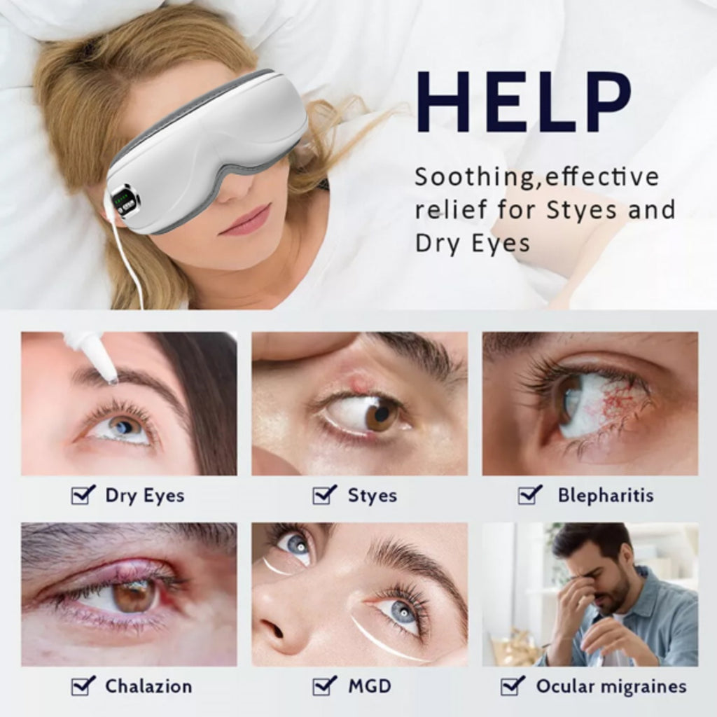 Steam Therapy Mask Smart Hot Steam Eye Mask For Dark Circles Puffiness Dry Eyes
