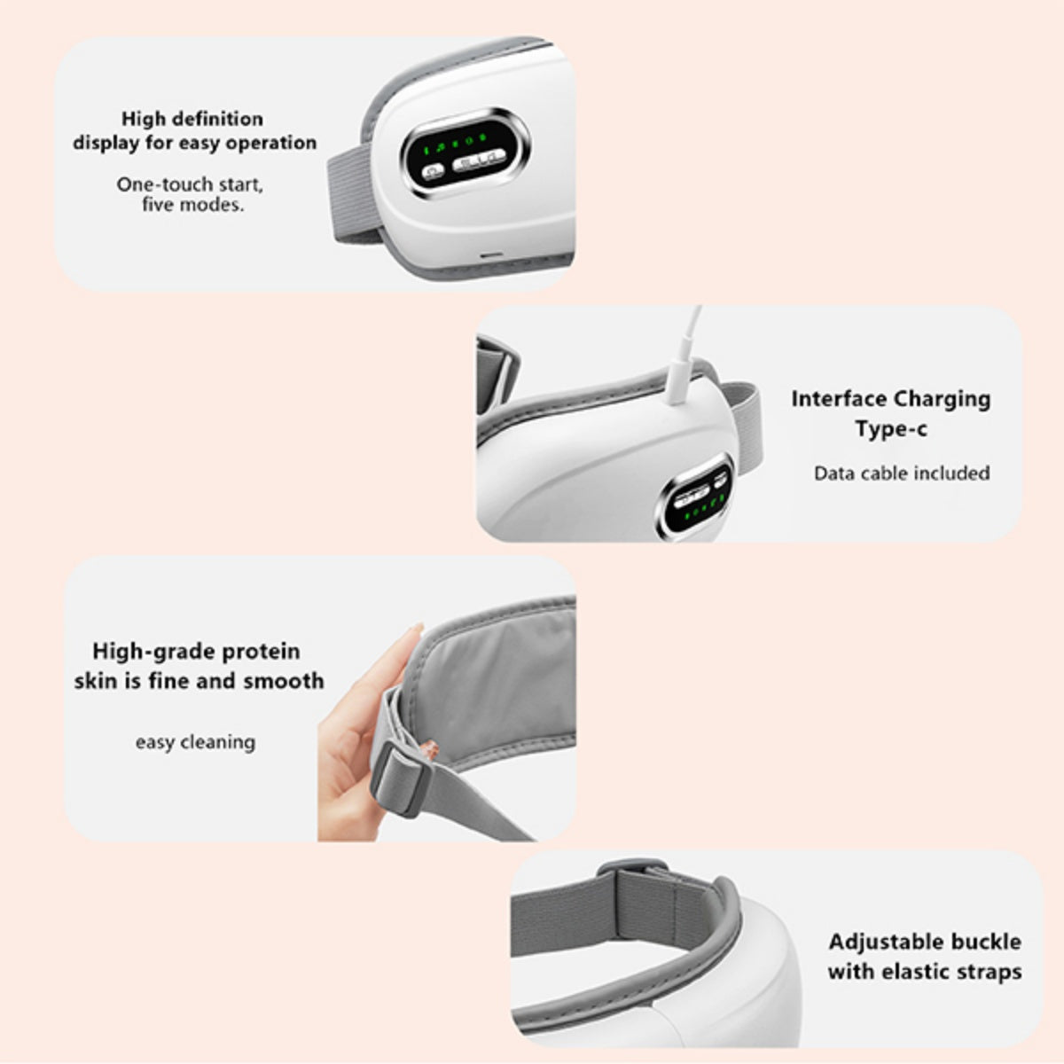 Steam Therapy Mask Smart Hot Steam Eye Mask For Dark Circles Puffiness Dry Eyes